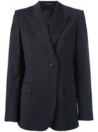 Maison Margiela Pinstripe Peak Lapel Blazer - Blue