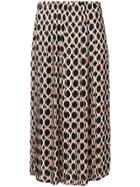 Elisabetta Franchi Printed Pleated Skirt - Black