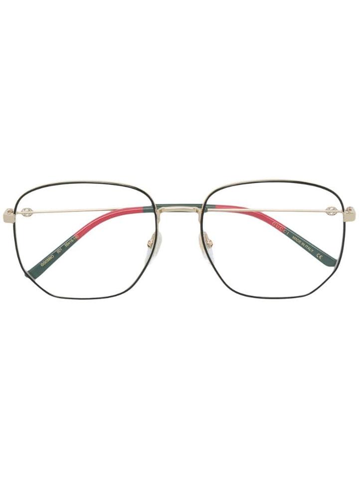 Gucci Eyewear Hexagonal Frame Glasses - Black