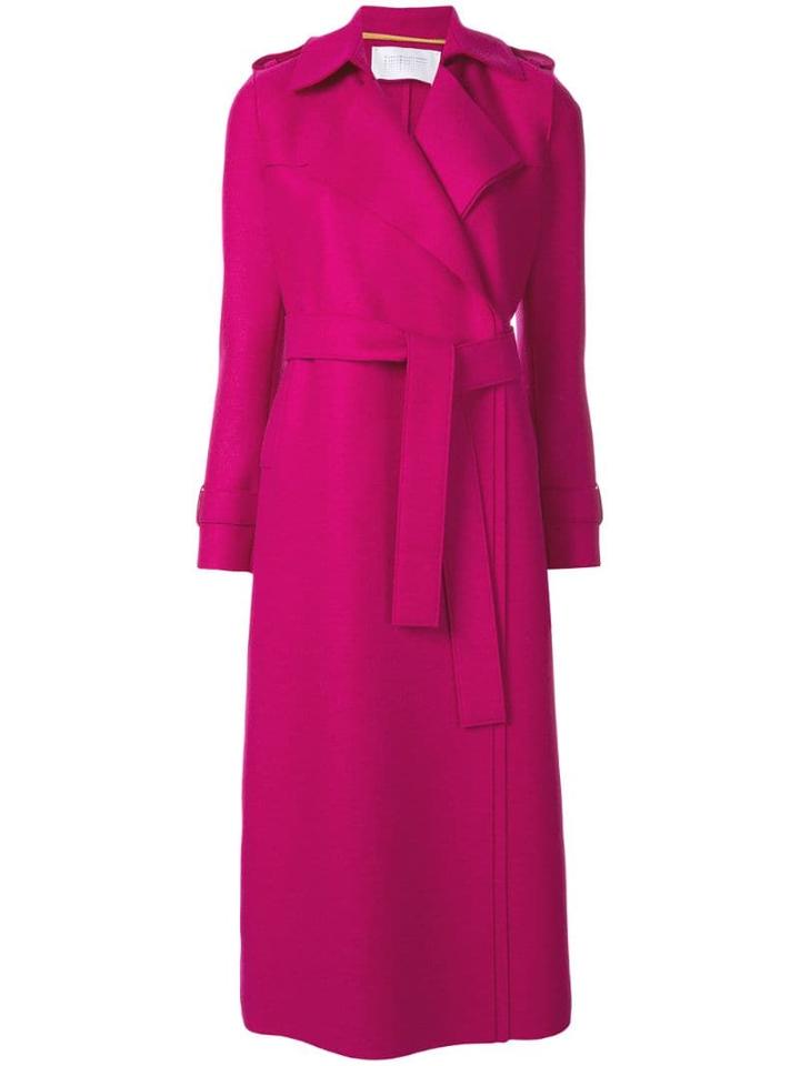Harris Wharf London Belted Trench Coat - Purple