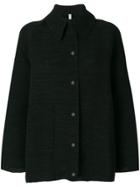 Boboutic Oversized Pop Button Jacket - Black