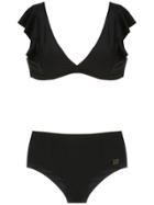 Brigitte Ruffled Bikini Set - Black