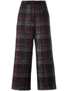 Rochas Checked Cropped Trousers