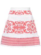 Alexis - Embroidered Skirt - Women - Cotton/polyester - S, Red, Cotton/polyester