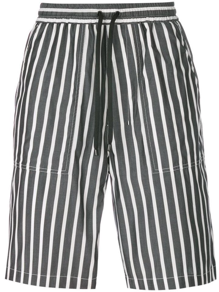 Ami Paris Elasticated Waist Bermuda Shorts - Black