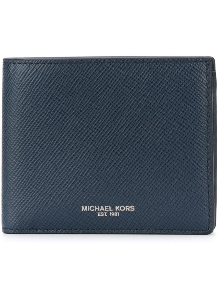 Michael Kors Collection 'harrison' Fold Over Wallet - Blue