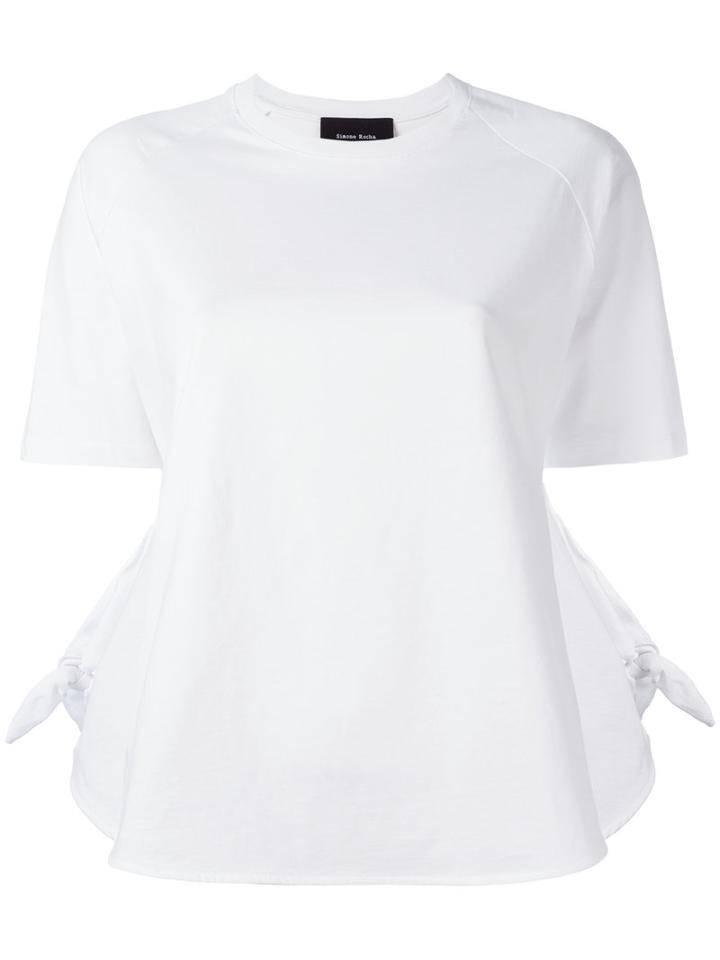 Simone Rocha Plain T-shirt, Women's, Size: Small, White, Cotton