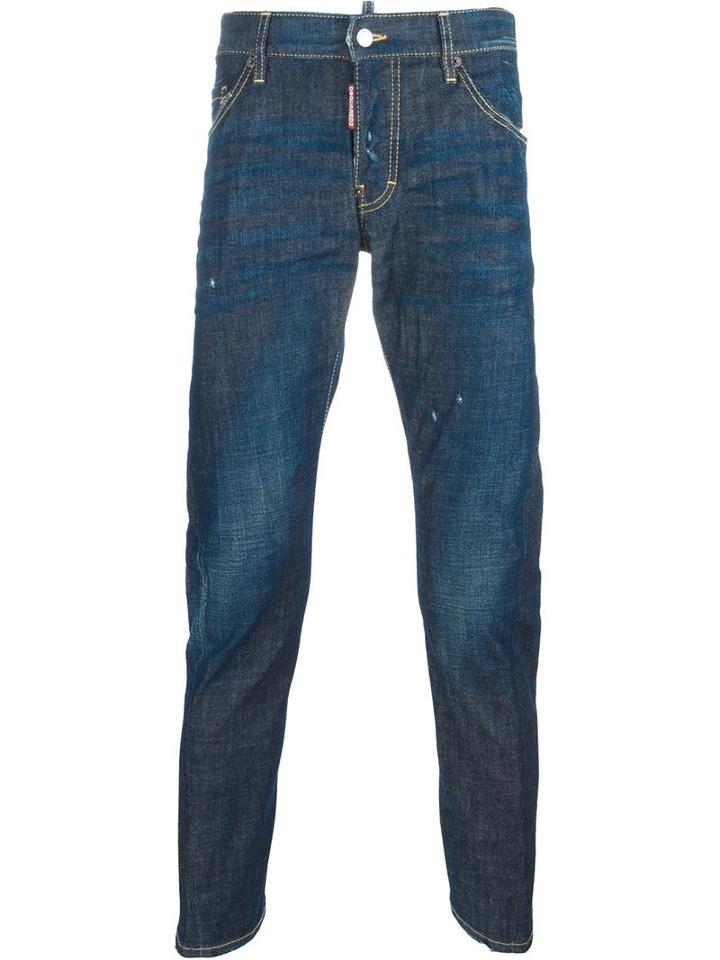 Dsquared2 Mb Jeans, Men's, Size: 54, Blue, Cotton/spandex/elastane/polyester/calf Leather