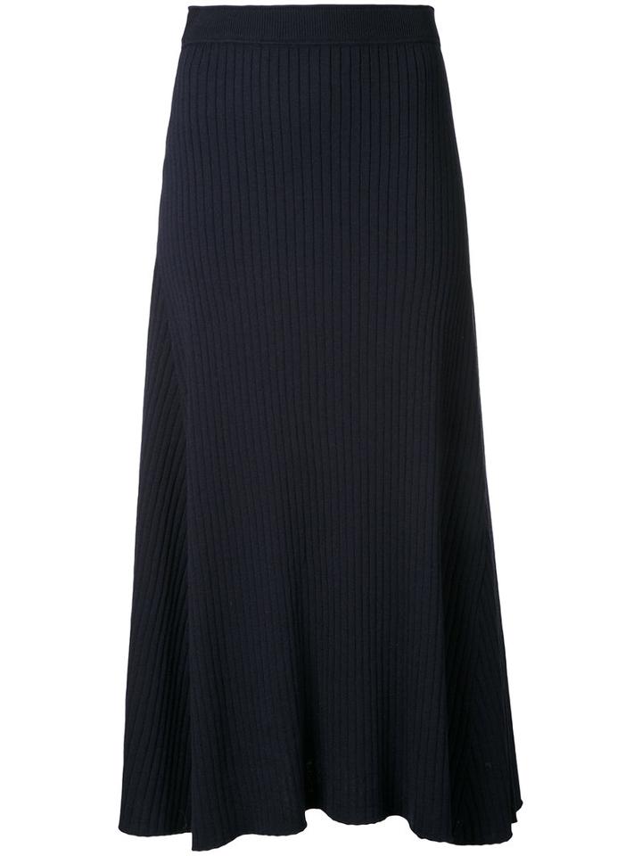 Le Ciel Bleu Flared Knit Skirt, Women's, Size: 36, Blue, Acrylic/nylon/wool