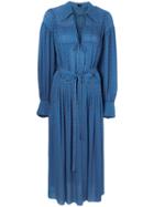 Joseph Polka Dot Tie Waist Maxi Dress - Blue