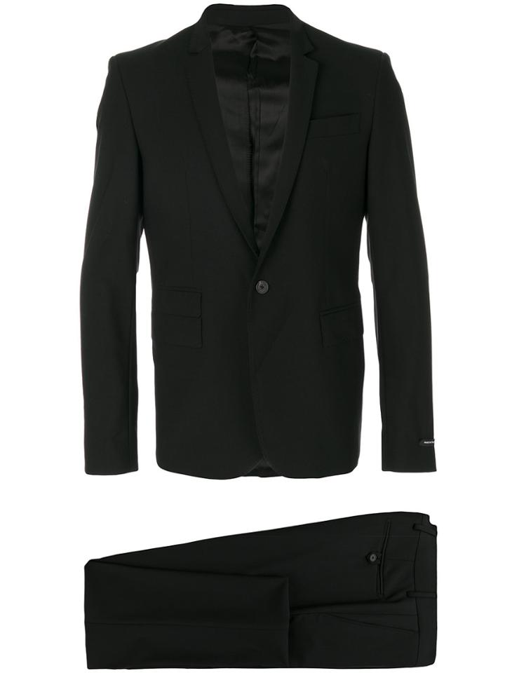 Les Hommes Single Button Suit - Blue