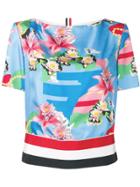 Thom Browne Floral Print Top - Blue