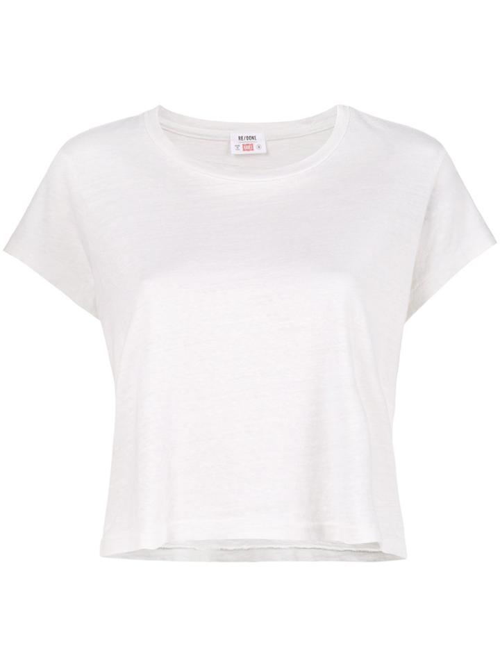 Re/done White 1950s Boxy Tee T-shirt