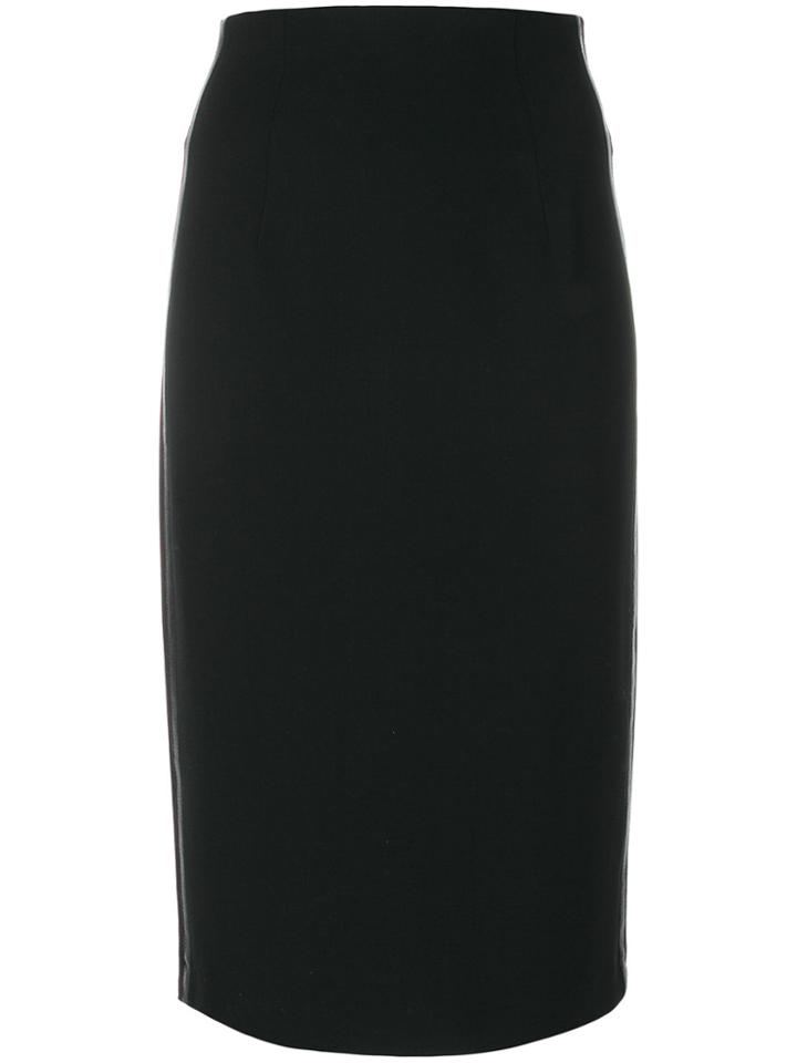 Plein Sud Lateral Stripe Pencil Skirt - Black