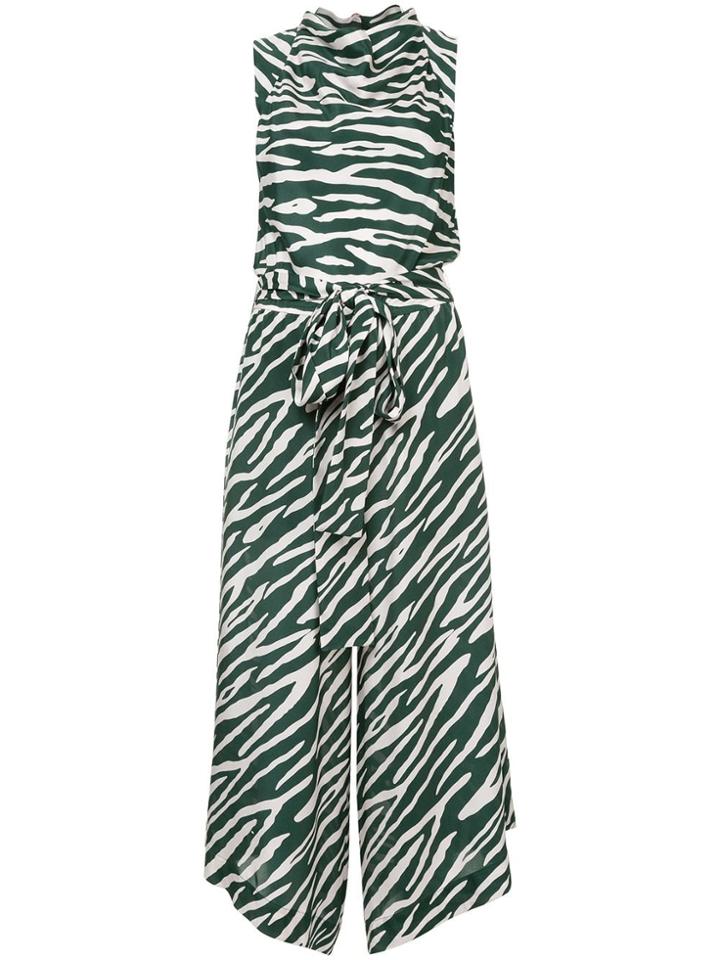 Ginger & Smart Emperor Zebra Print Jumpsuit - Green