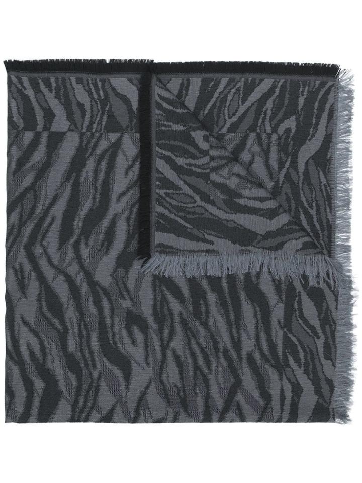 Zadig & Voltaire Zebra Striped Scarf - Grey