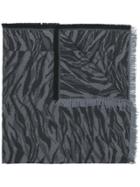 Zadig & Voltaire Zebra Striped Scarf - Grey