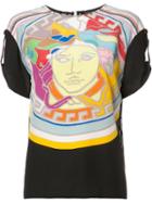 Versace Pop Medusa Blouse, Women's, Size: 44, Black, Silk/acetate