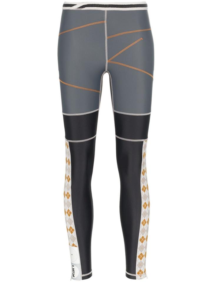 Rbn X Bjorn Borg Contrast Stitch Knitted Panel Zipped Cuff Leggings -