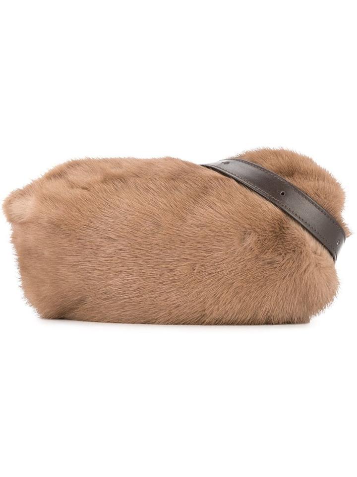 Simonetta Ravizza Mink Fur Belt Bag - Brown
