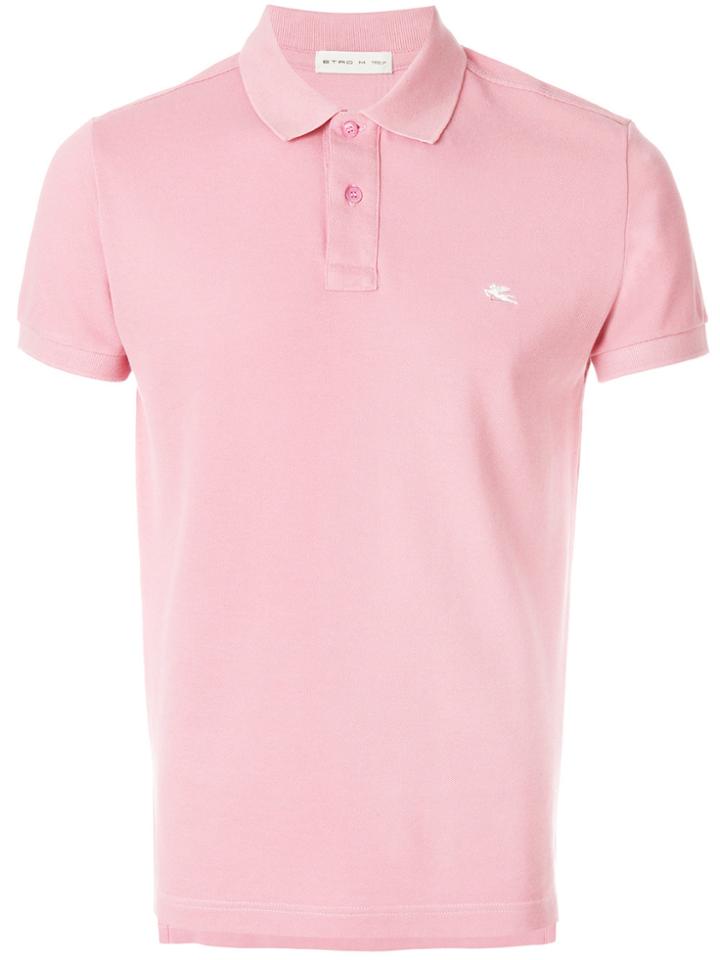 Etro Slim Fit Polo Shirt - Pink & Purple