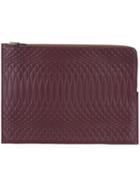 Paul Smith Jacquard Clutch Bag, Men's, Pink/purple, Calf Leather