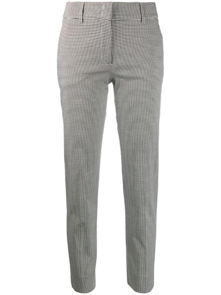 Piazza Sempione Cropped Check-print Trousers - White