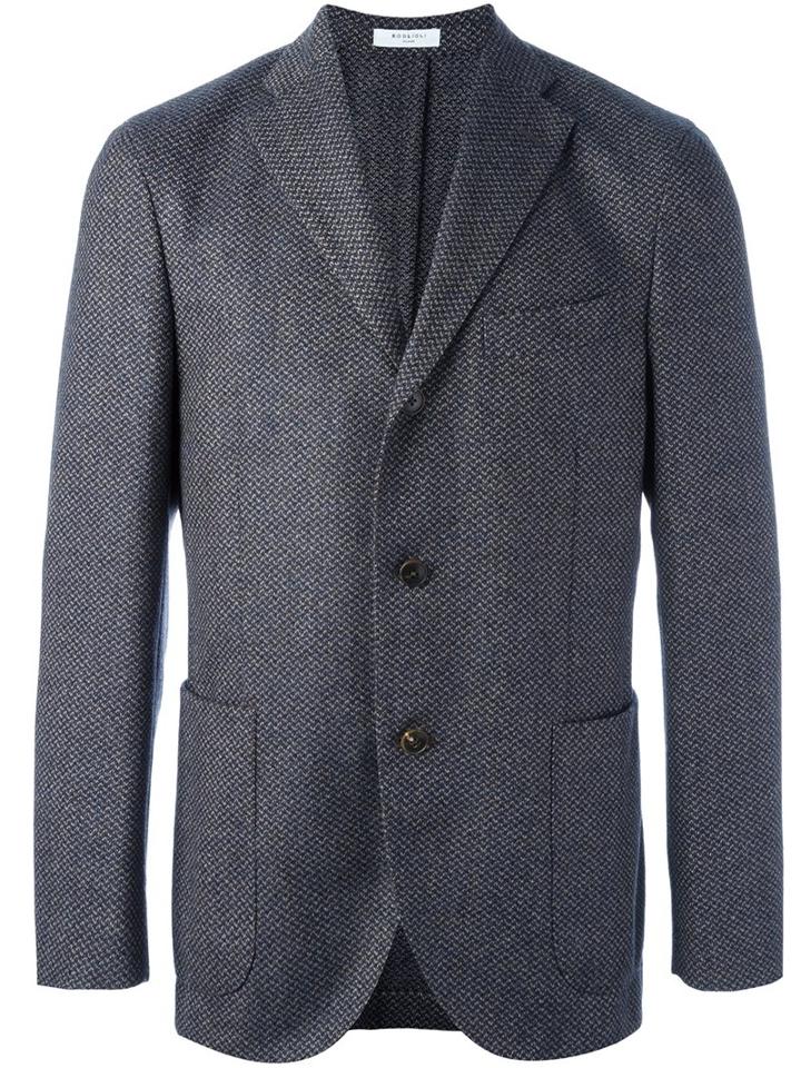 Boglioli - Three Button Blazer - Men - Cupro/cashmere/wool - 52, Blue, Cupro/cashmere/wool