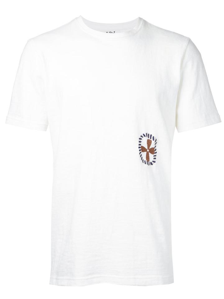 Jupe By Jackie Embroidered Figure T-shirt, Men's, Size: Large, White, Cotton/spandex/elastane