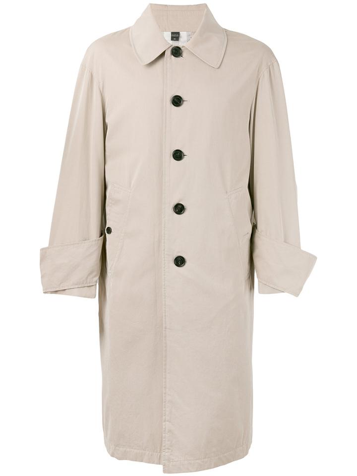 Burberry Runway Drop Shoulder Trench Coat, Men's, Size: Medium, Nude/neutrals, Cotton/cupro/viscose