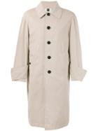 Burberry Runway Drop Shoulder Trench Coat, Men's, Size: Medium, Nude/neutrals, Cotton/cupro/viscose