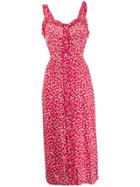 Andamane Long Floral Sleeveless Dress - Red