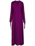Reinaldo Lourenço Side Slit Evening Dress - Purple
