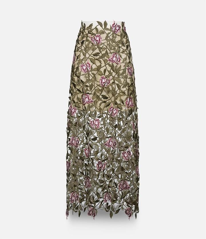 Christopher Kane Rose Embroidered Dress, Women's, Size: 40, Pink/purple, Polyester