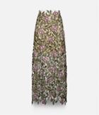 Christopher Kane Rose Embroidered Dress, Women's, Size: 40, Pink/purple, Polyester