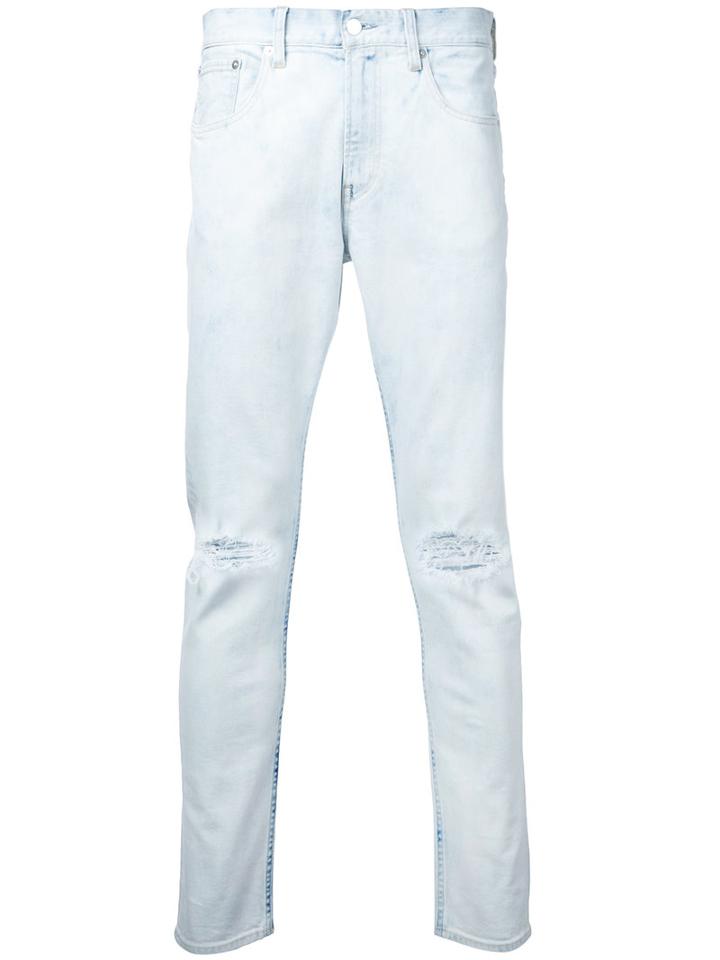 Monkey Time Straight Leg Jeans, Men's, Size: Large, Blue, Cotton/polyurethane
