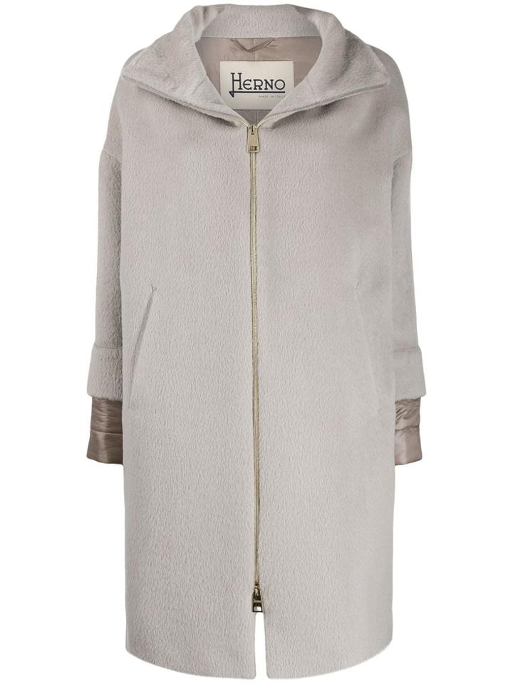 Herno Padded Cuff Coat - Neutrals