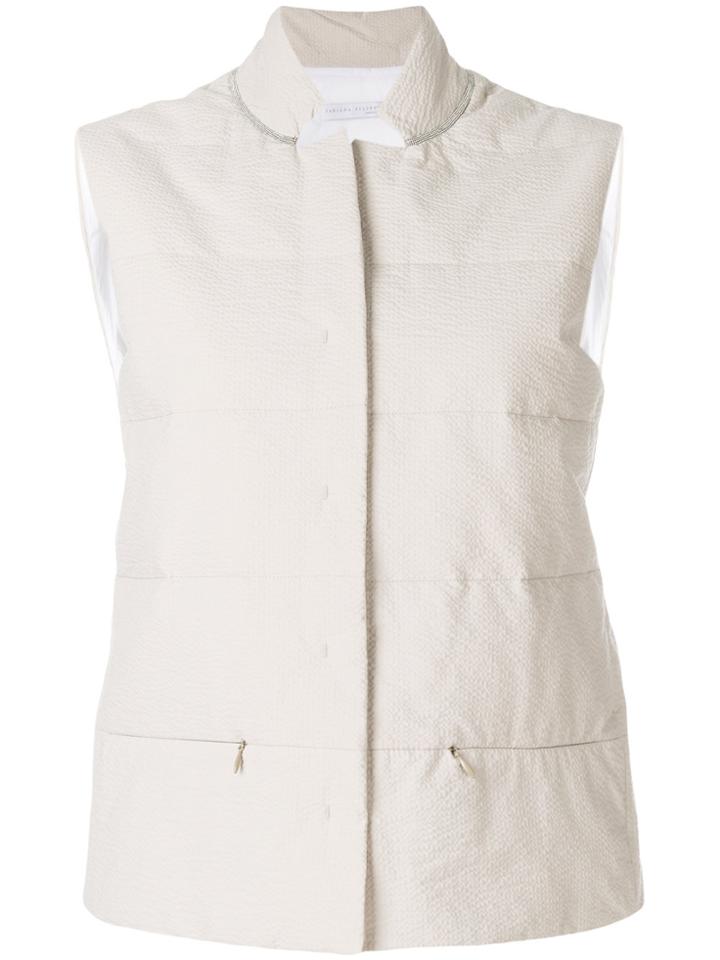 Fabiana Filippi Fitted Padded Gilet - Nude & Neutrals
