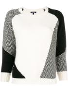 Woolrich Colour Block Sweater - White