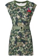 Manoush Floral Camo Dress - Green