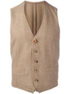 Lardini Button Down Waistcoat, Men's, Size: 50, Nude/neutrals, Camel Hair