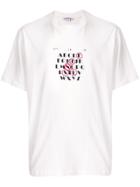 Sunnei Alphabet-print T-shirt - White