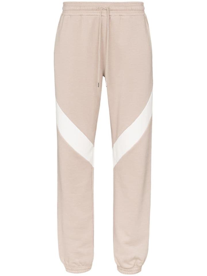 Ninety Percent Block-stripe Track Trousers - Brown
