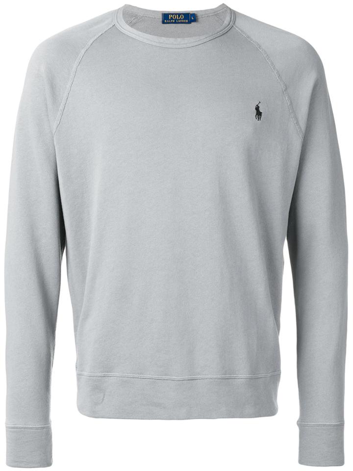 Polo Ralph Lauren Logo Raglan Jumper - Grey