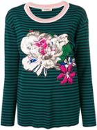 Twin-set Floral Appliqués Jumper - Green