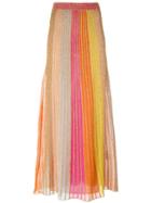 M Missoni - Metallic (grey) Seaming Maxi Skirt - Women - Cotton/polyamide/polyester - 44, Cotton/polyamide/polyester