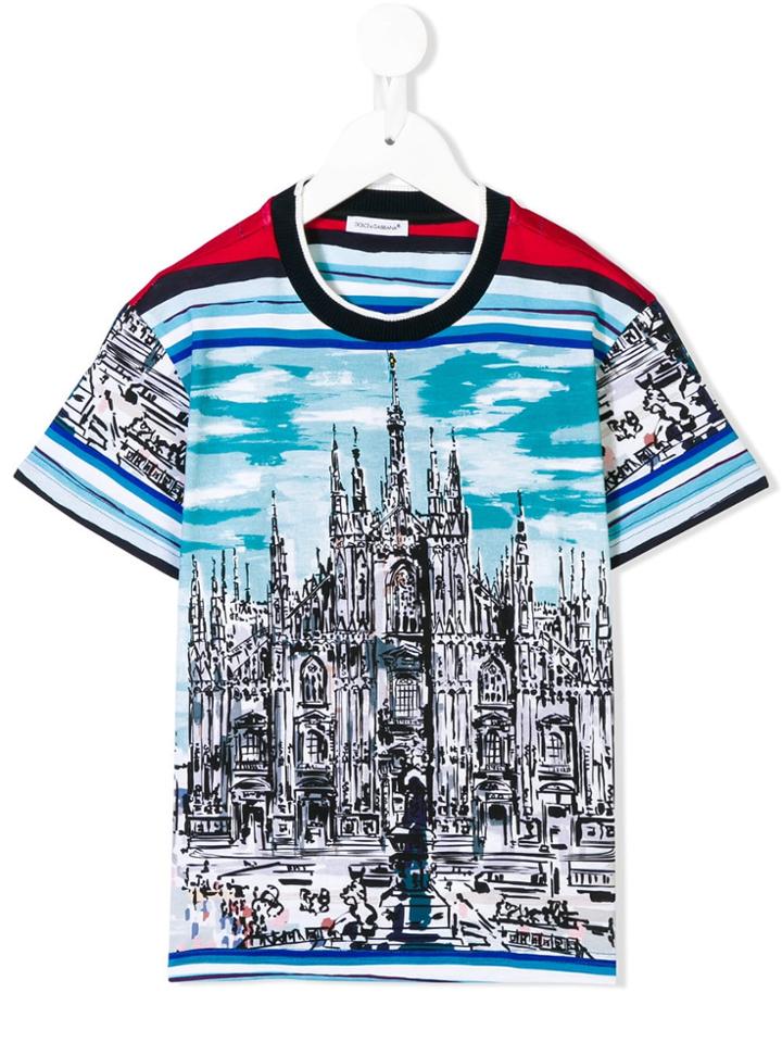 Dolce & Gabbana Kids Duomo Di Milano T-shirt - Multicolour