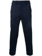 Neil Barrett Cropped Trousers, Men's, Size: 50, Blue, Cotton/polyurethane
