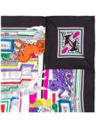 Versace Il Tempio Print Foulard - Black