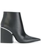 Marni Pointed Toe Ankle Boots - Black
